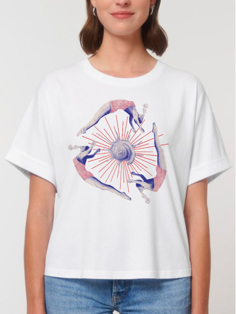 T-shirt femme loose "Nageuses" par Ruliano des Bois