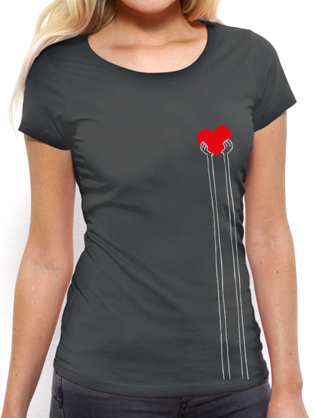T-shirt femme "coeur foncé"